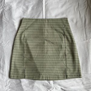 Brandy Melville/John galt green plaid skirt